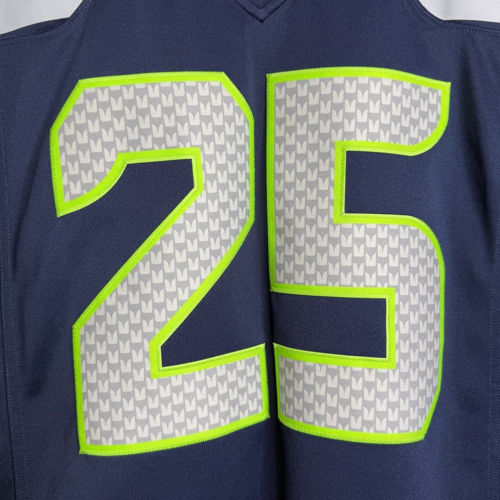 Nike NFL Seattle Seahawks 25 Sherman Football Jersey Adult Size Large Navy - Picture 4 of 14